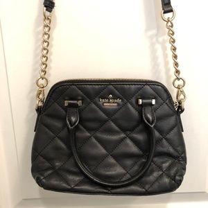 Kate Spade quilted black leather crossbody